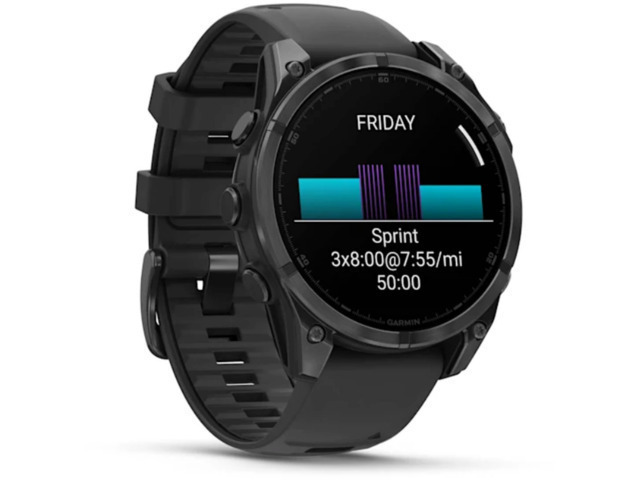 Garmin Fenix 8 Stainless Steel 47mm Αδιάβροχο Smartwatch με Παλμογράφο (Slate Grey With Black Silicone Band) - Image 2