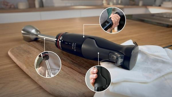 Bosch MSM4B6V2 Ραβδομπλέντερ με Πλαστική Ράβδο 1000W Γκρι - Image 2