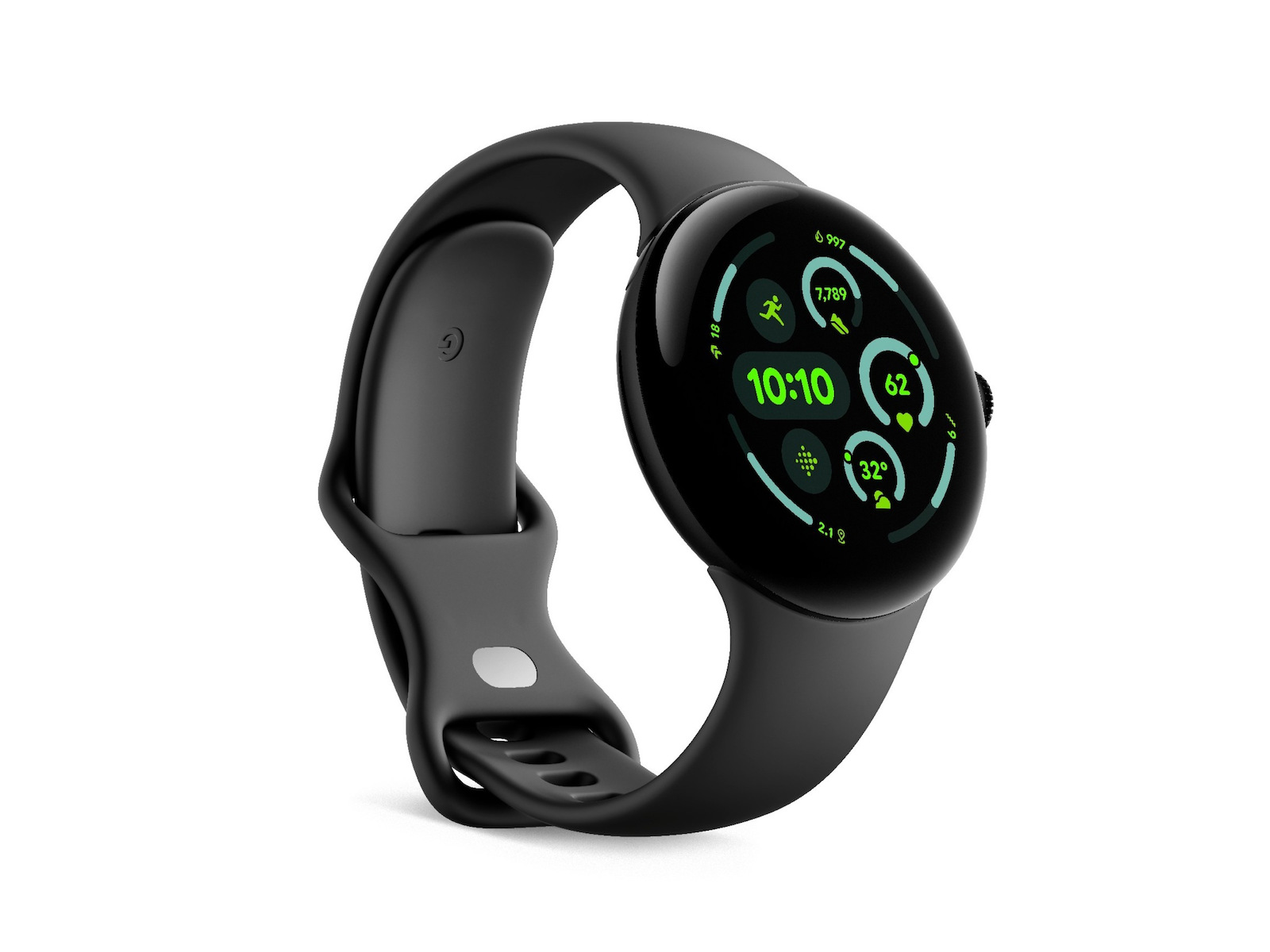 Google Pixel Watch 3 Aluminium 45mm Αδιάβροχο με Παλμογράφο (Matte Black Aluminum Case / Obsidian Active Band) - Image 3