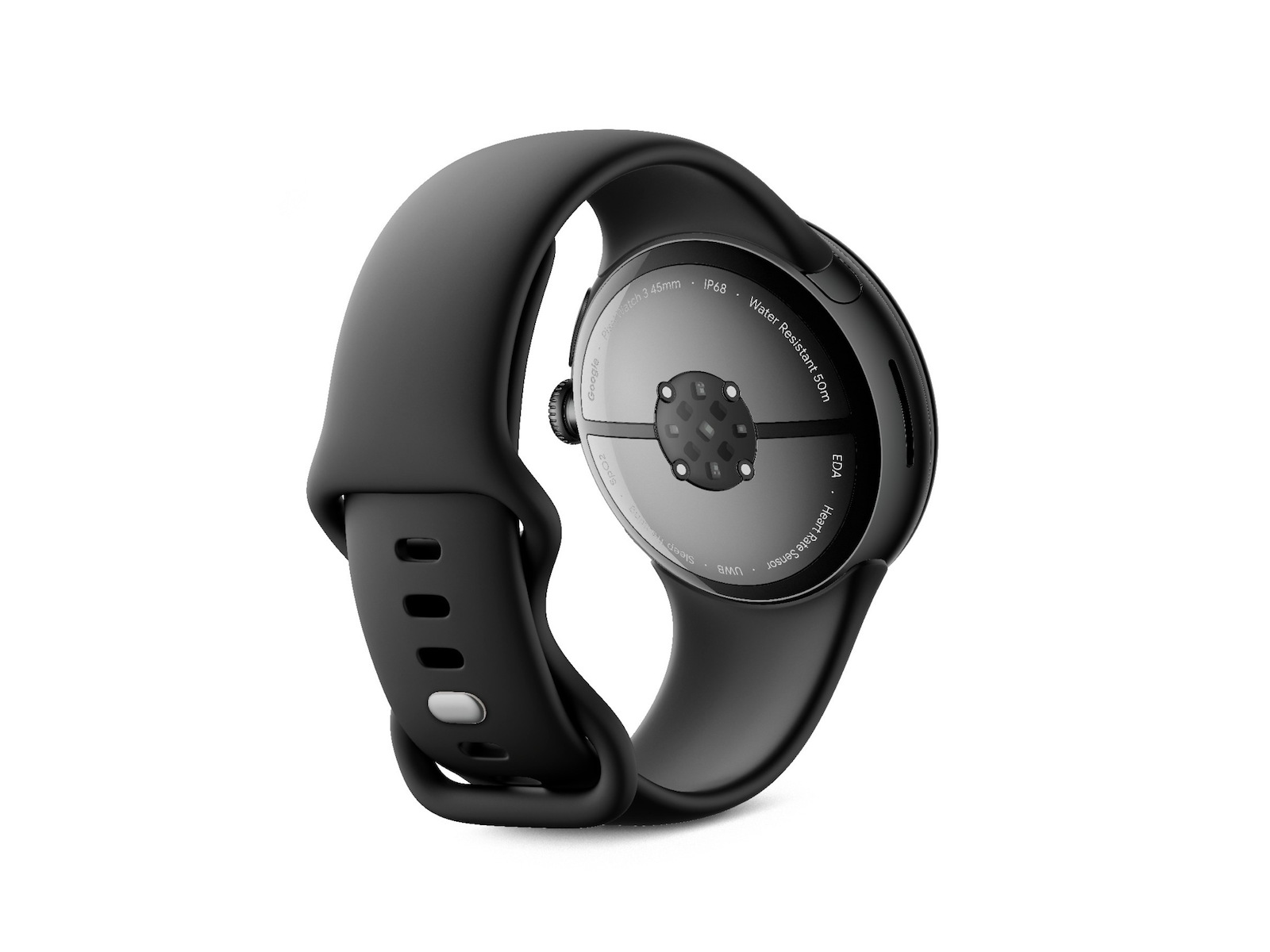 Google Pixel Watch 3 Aluminium 45mm Αδιάβροχο με Παλμογράφο (Matte Black Aluminum Case / Obsidian Active Band) - Image 4