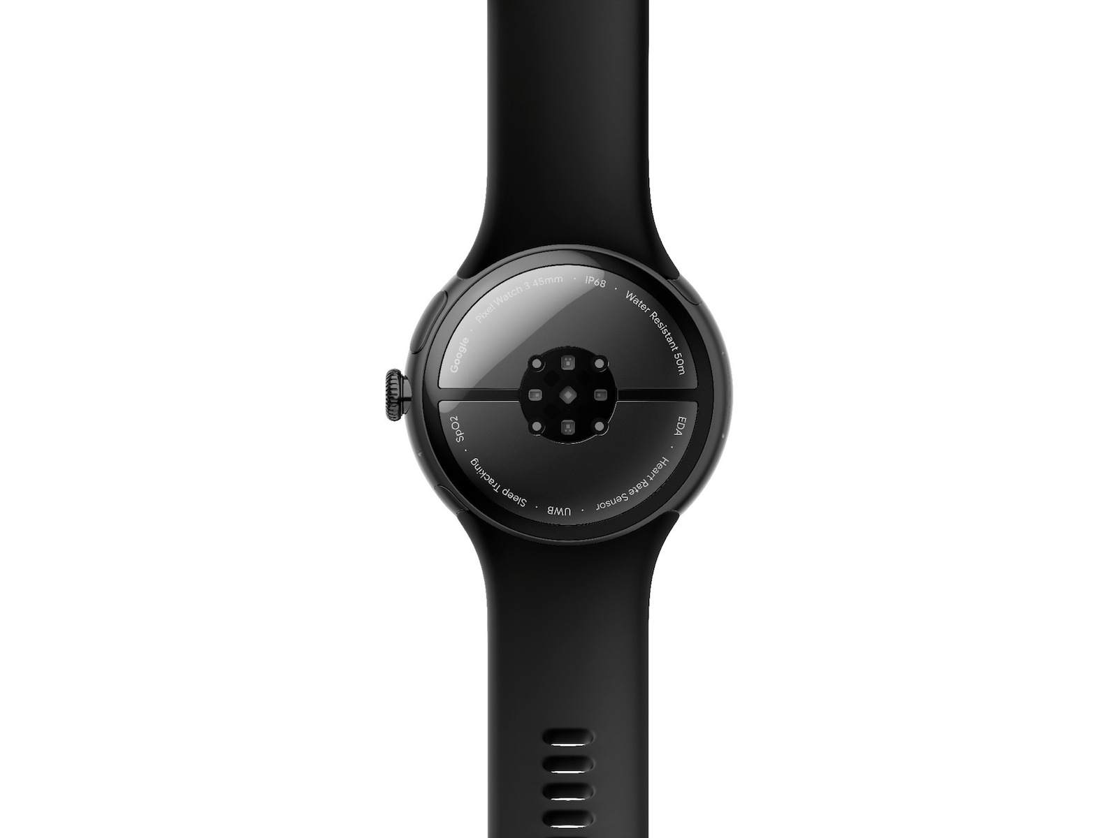 Google Pixel Watch 3 Aluminium 45mm Αδιάβροχο με Παλμογράφο (Matte Black Aluminum Case / Obsidian Active Band) - Image 6