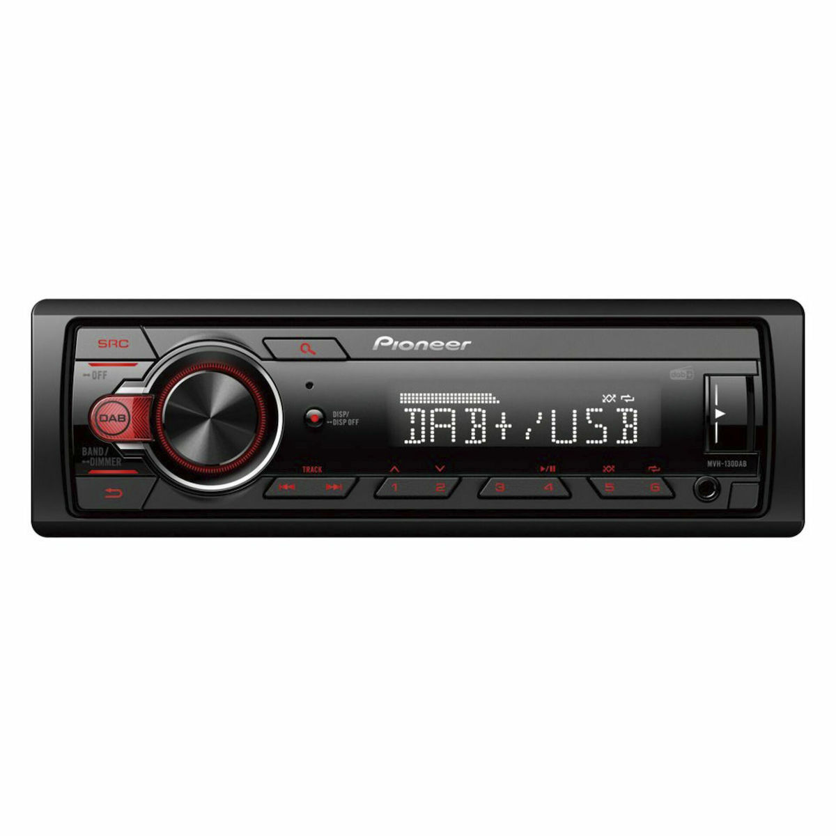 Pioneer Ηχοσύστημα Αυτοκινήτου 1DIN (USB) με Αποσπώμενη Πρόσοψη MVH-130DABAN
