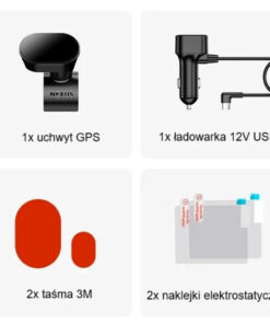 Alternative view of Vantrue Σετ Κάμερα DVR Αυτοκινήτου 1080P WiFi, GPS για Παρμπρίζ με Αυτοκόλλητο & Κάμερα Οπισθοπορείας