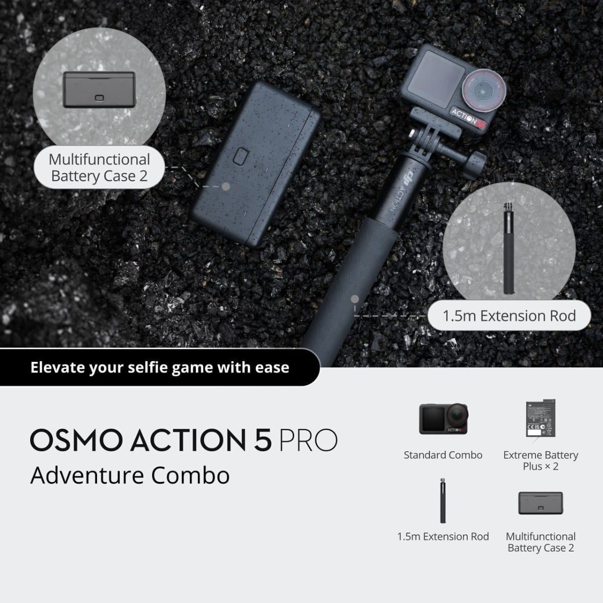 DJI Osmo Action 5 Pro Action Camera 4K Ultra HD Υποβρύχια Adventure με Οθόνη Αφής 2.5" και Wi-Fi Μαύρη - Image 4