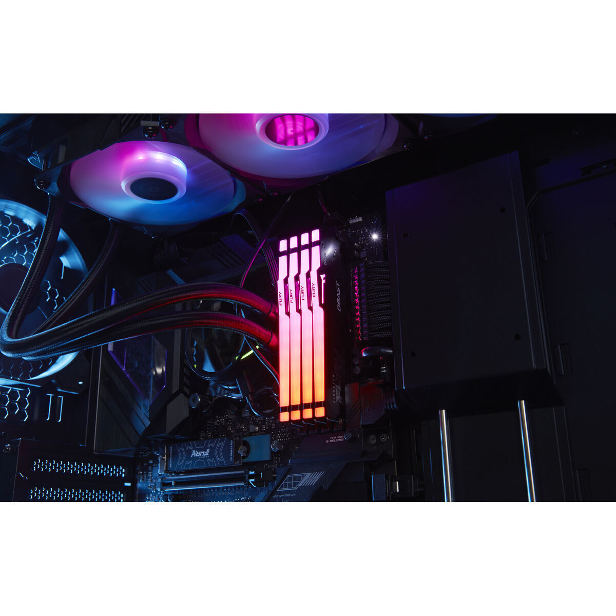 Kingston FURY Beast RGB DDR5 64GB RAM με 2x32GB Modules και Ταχύτητα 6000 για Desktop KF560C30BBEAK2-64 - Image 3