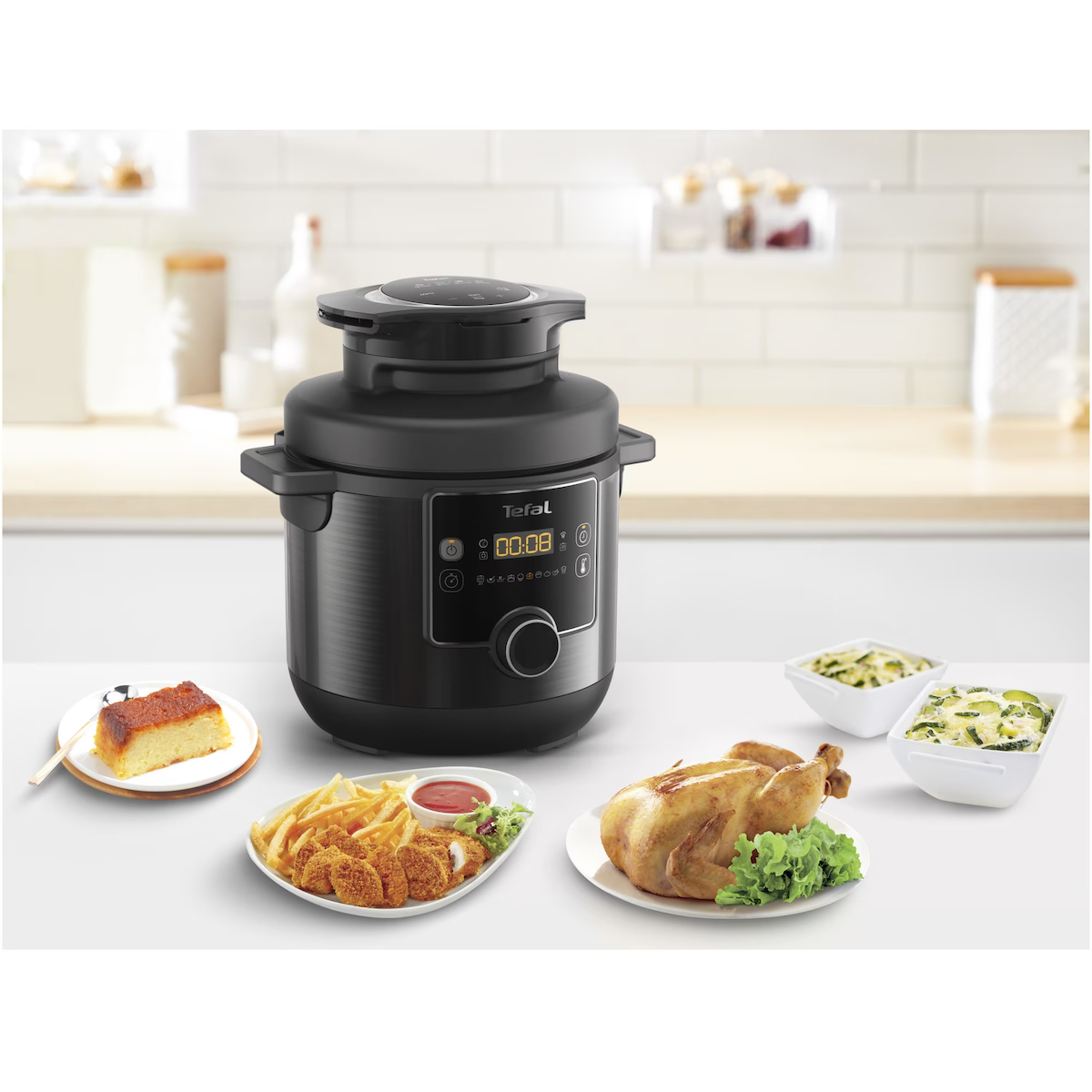 Tefal Turbo Cuisine And Fry CY778830 Πολυμάγειρας 1200W με Χωρητικότητα 7.6lt Ασημί - Image 9