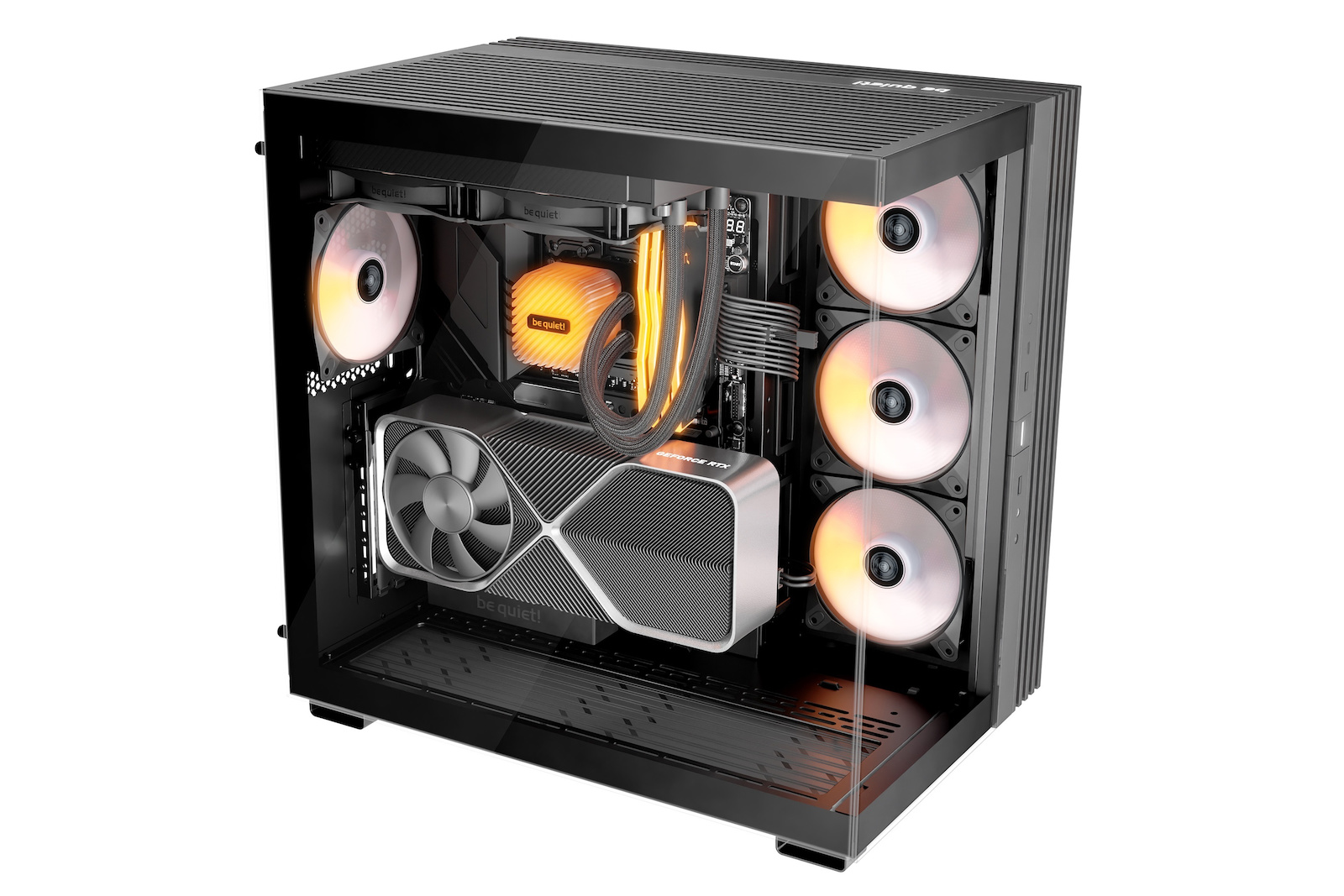 Be Quiet Light Base 600 LX Gaming Midi Tower Κουτί Υπολογιστή με Πλαϊνό Παράθυρο και RGB Φωτισμό Μαύρο - Image 2