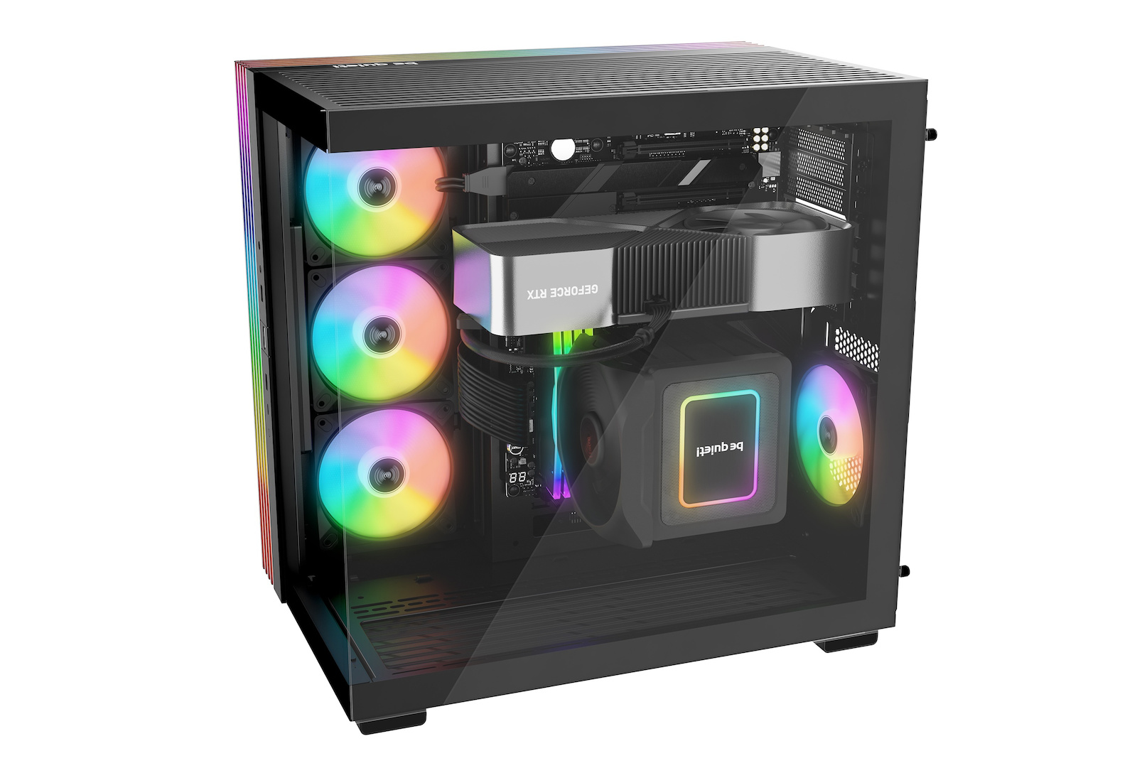Be Quiet Light Base 600 LX Gaming Midi Tower Κουτί Υπολογιστή με Πλαϊνό Παράθυρο και RGB Φωτισμό Μαύρο - Image 3