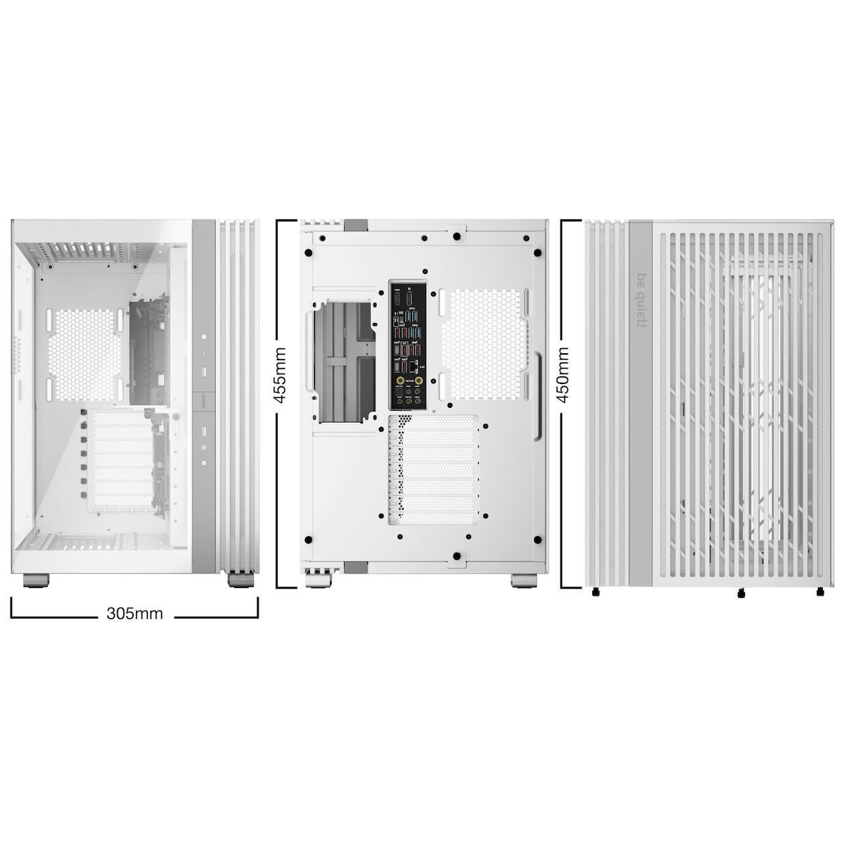Be Quiet Light Base 600 DX Gaming Midi Tower Κουτί Υπολογιστή με Πλαϊνό Παράθυρο και RGB Φωτισμό Λευκό - Image 5