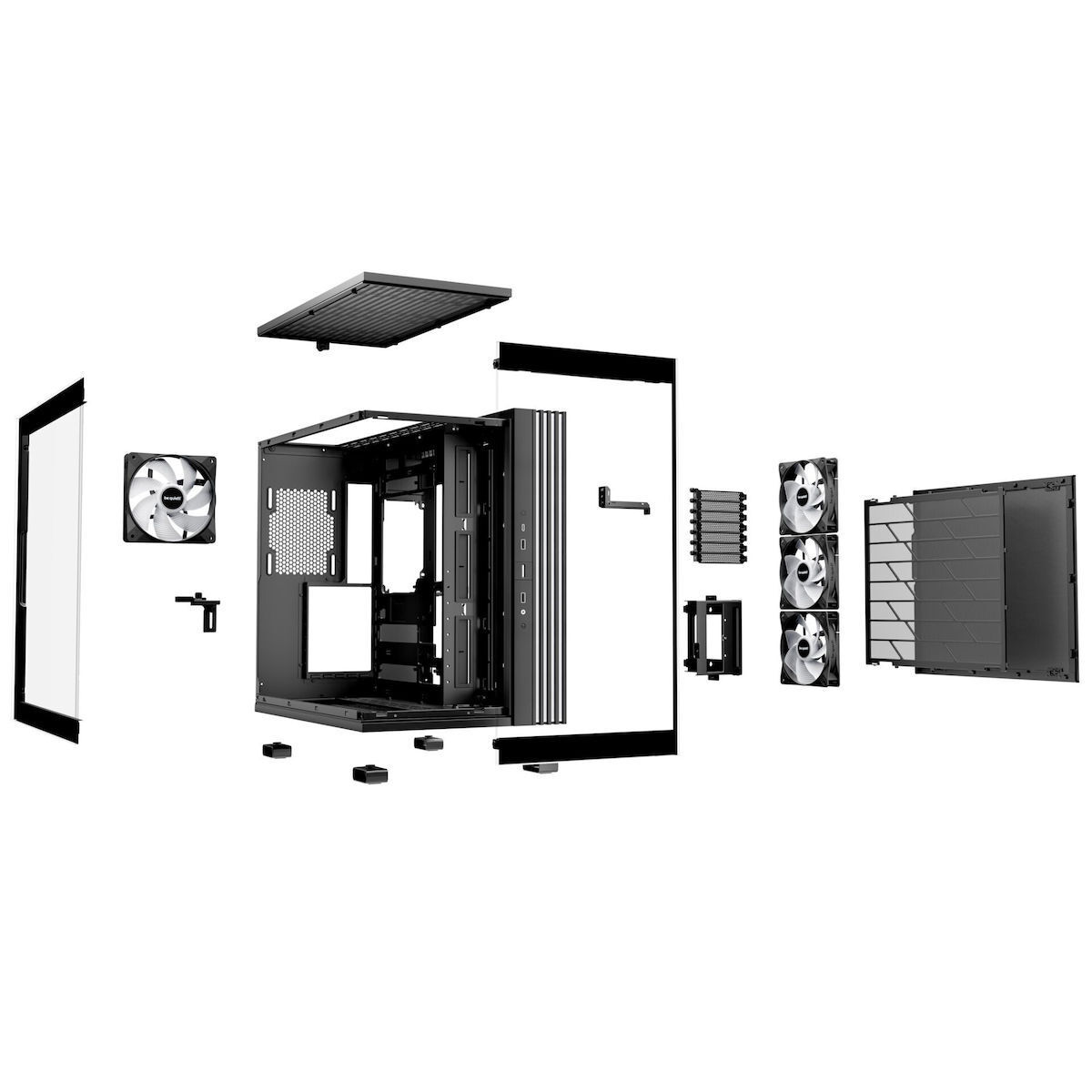 Be Quiet Light Base 600 LX Gaming Midi Tower Κουτί Υπολογιστή με Πλαϊνό Παράθυρο και RGB Φωτισμό Μαύρο - Image 8