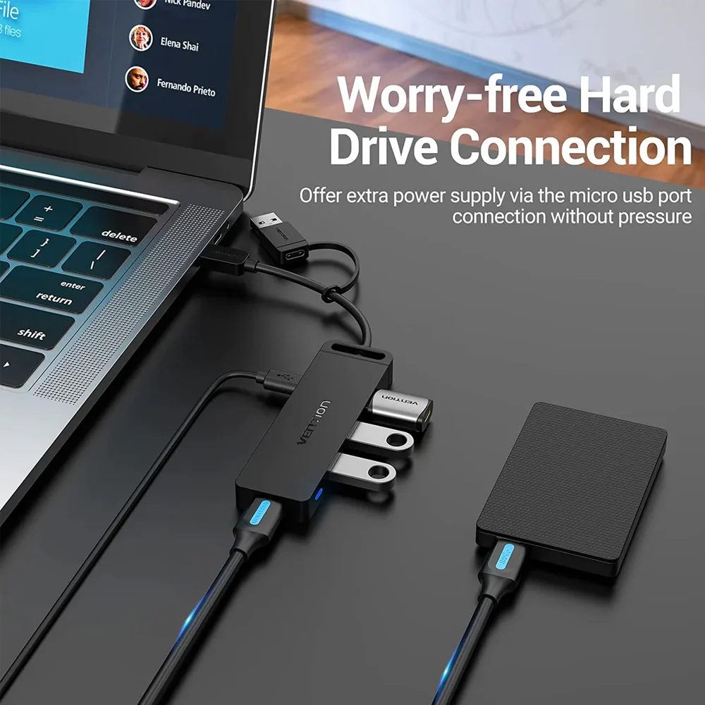 Vention USB 3.0 Hub 4 Θυρών με σύνδεση USB-C (CHTBB) - Image 6