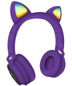 Alternative view of Techmade Ασύρματα / Ενσύρματα On Ear Ακουστικά Μωβ
