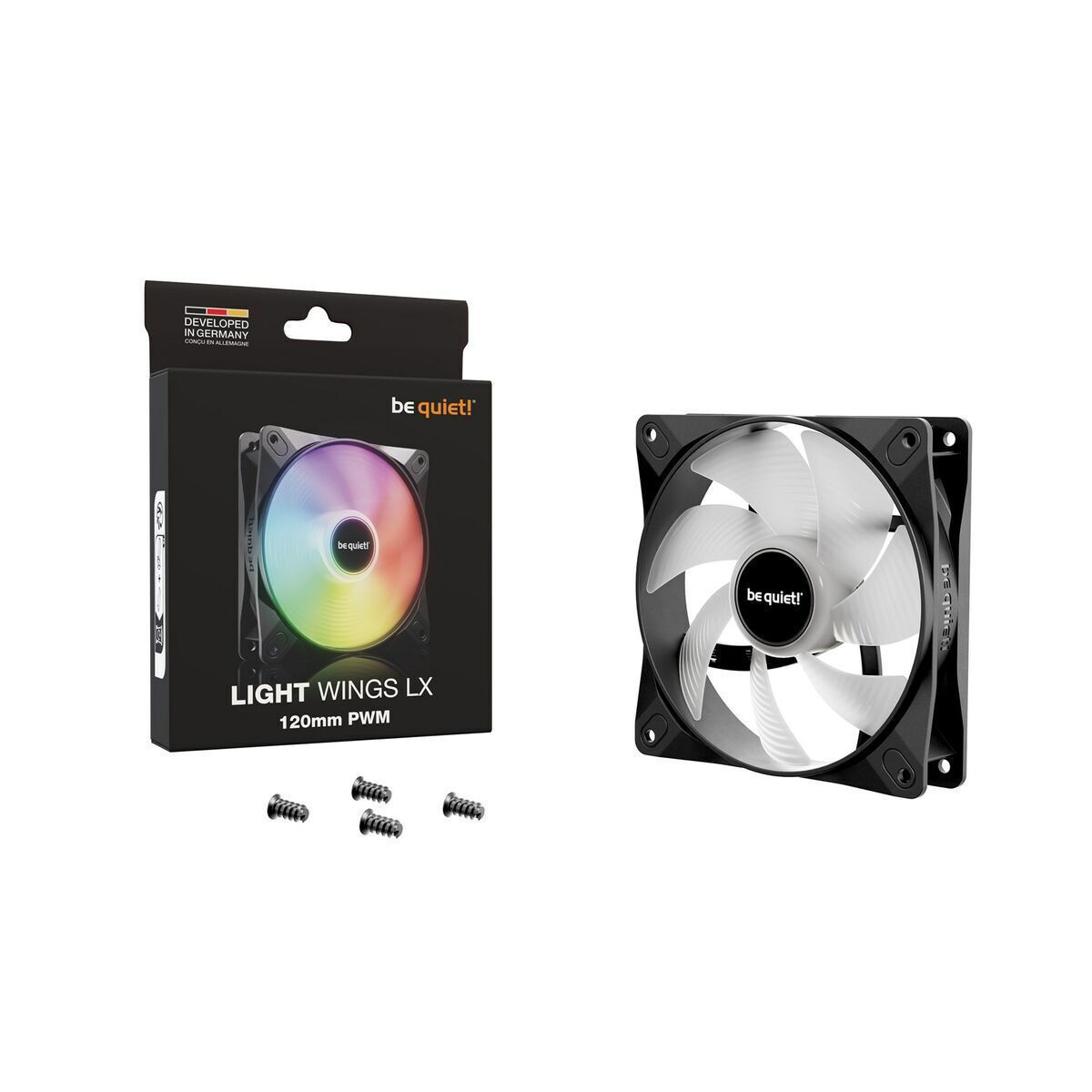 Be Quiet Light Wings LX Case Fan 120mm με ARGB Φωτισμό και Σύνδεση 3-Pin / 4-Pin PWM - Image 4