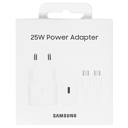 Samsung Φορτιστής με Θύρα USB-C και Καλώδιο USB-C - USB-C 25W Power Delivery Λευκός (EP-T2510X)