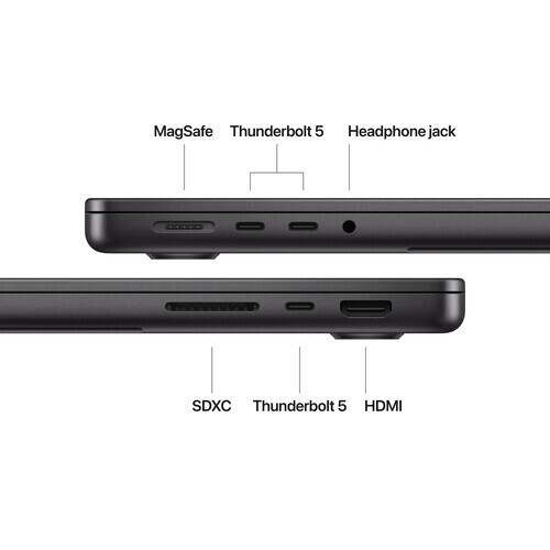 Apple MacBook Pro 14" (2024) 14.2" Retina Display 120Hz (M4-Pro 12-core/24GB/512GB SSD/16-Core GPU) Space Black (International English Keyboard) - Image 6