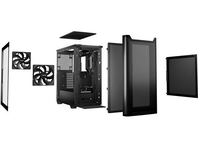 Be Quiet Pure Base 501 Midi Tower Κουτί Υπολογιστή με Πλαϊνό Παράθυρο Airflow Window Black - Image 2