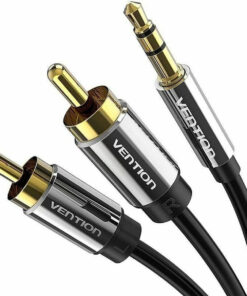 Alternative view of Vention Καλώδιο 3.5mm male - 2x RCA male Μαύρο 5m (BCFBJ)