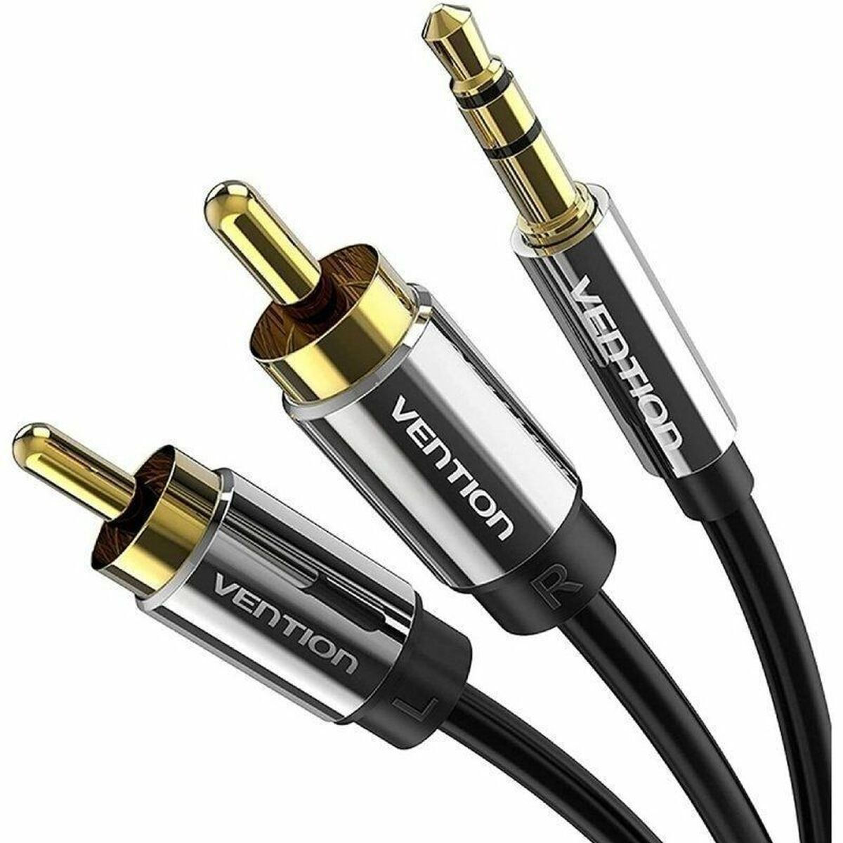 Vention Καλώδιο 3.5mm male - 2x RCA male Μαύρο 5m (BCFBJ) - Image 2
