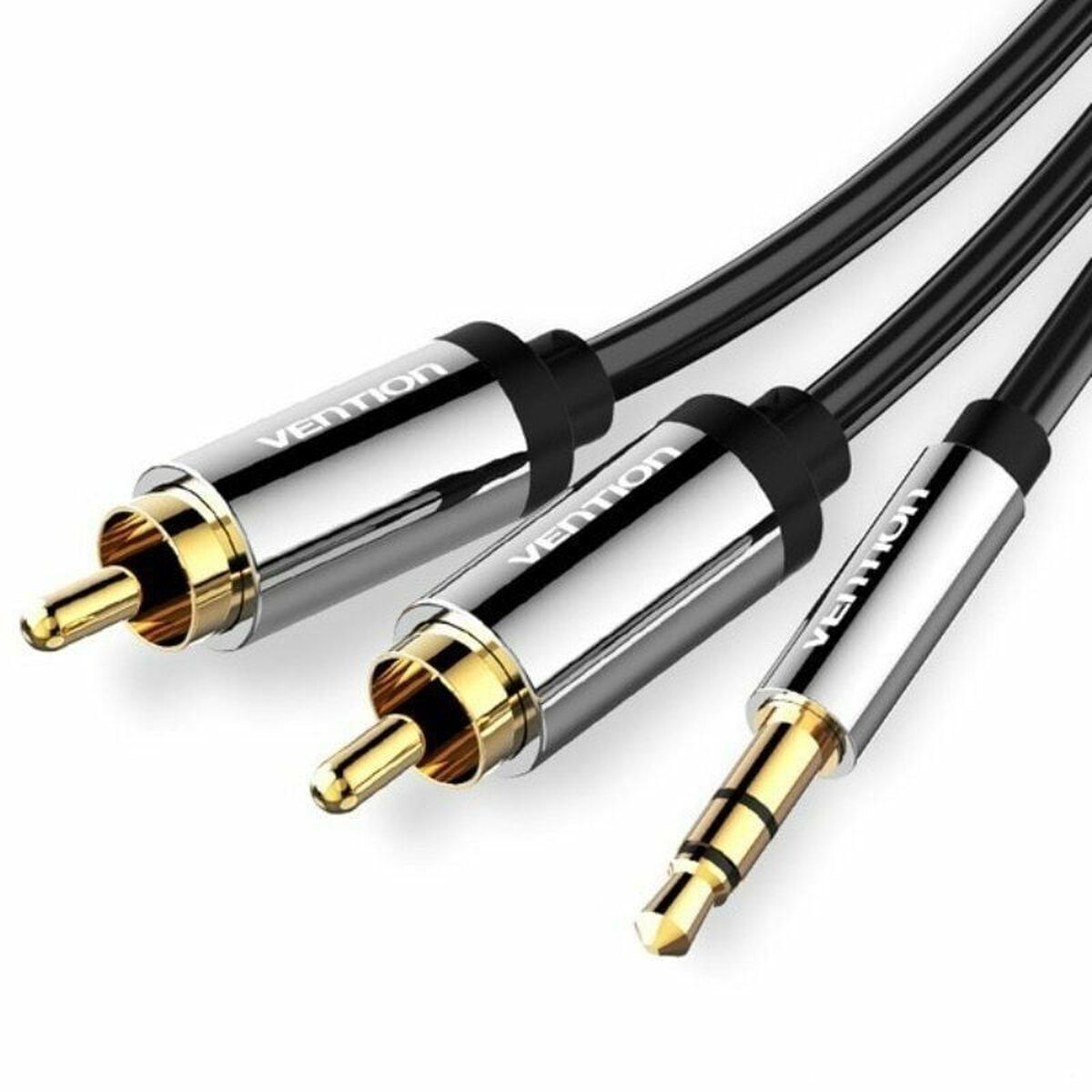 Vention Καλώδιο 3.5mm male - 2x RCA male Μαύρο 5m (BCFBJ) - Image 3