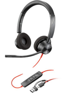 Alternative view of Poly Blackwire 3320 On Ear Multimedia Ακουστικά με μικρόφωνο και σύνδεση USB-C