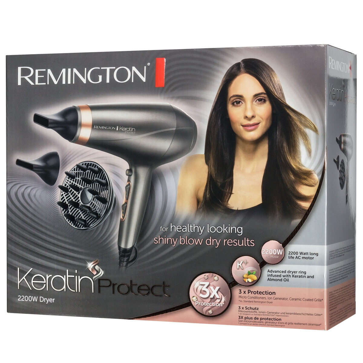 Remington Keratin Protect Επαγγελματικό Πιστολάκι Μαλλιών με Φυσούνα 2200W AC8820 - Image 7