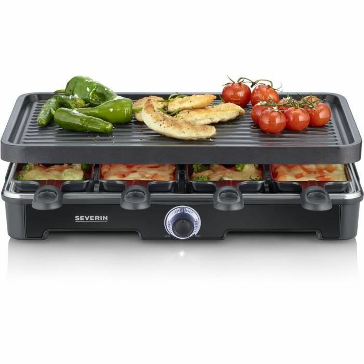 Severin RG9670 Επιτραπέζια Ηλεκτρική Ψησταριά Αυλακωτής Πλάκας 1400W με Ρυθμιζόμενο Θερμοστάστη 41.7x26.3εκ. S71011073 - Image 2