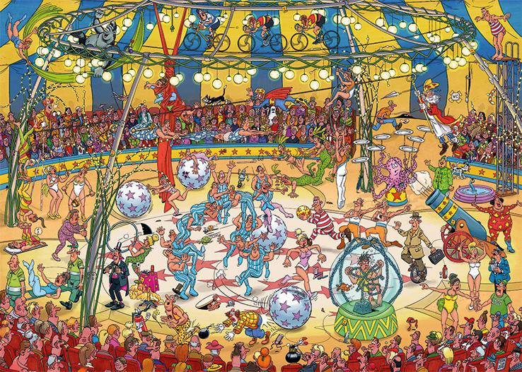 Jan Van Haasteren Acrobaten Circus Puzzle 2D 1000pcs 19089 - Image 2