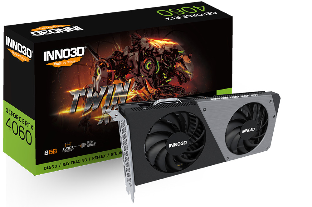 Inno 3D GeForce RTX 4060 8GB GDDR6 Twin X2 Κάρτα Γραφικών N40602-08D6-173061N