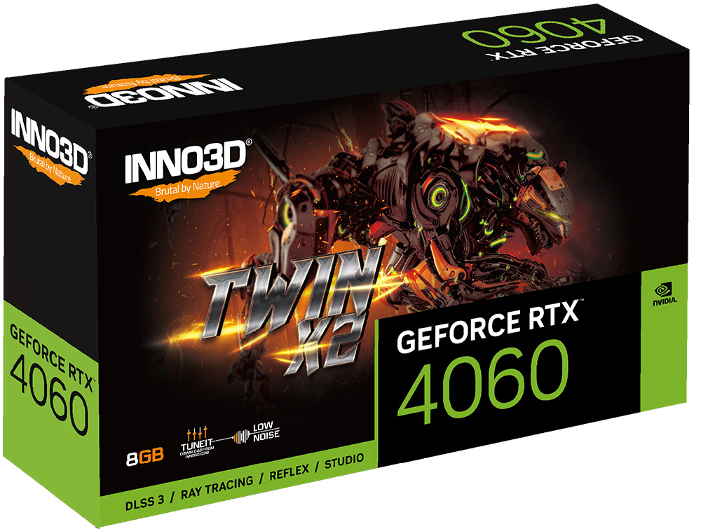 Inno 3D GeForce RTX 4060 8GB GDDR6 Twin X2 Κάρτα Γραφικών N40602-08D6-173061N - Image 3