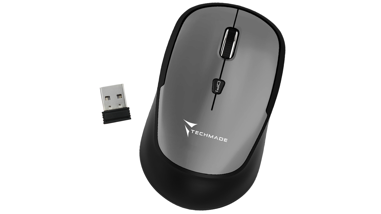 Techmade TM-XJ35 Ασύρματο Ποντίκι Γκρι - Image 2
