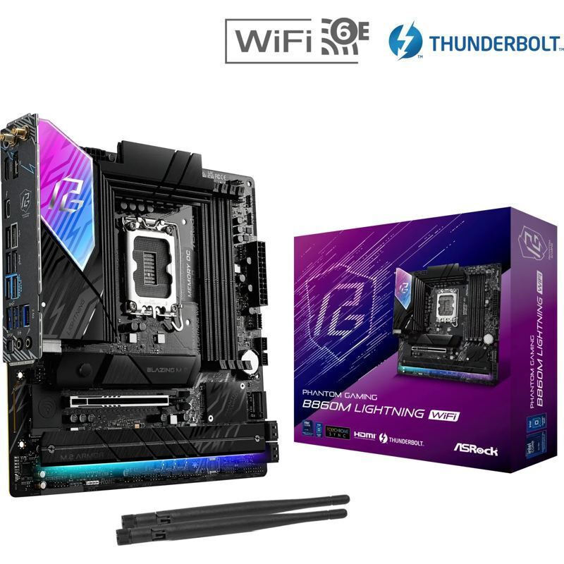 ASRock B860 Lightning WiFi Motherboard Micro ATX με Intel 1851 Socket 90-MXBQG0-A0UAYZ