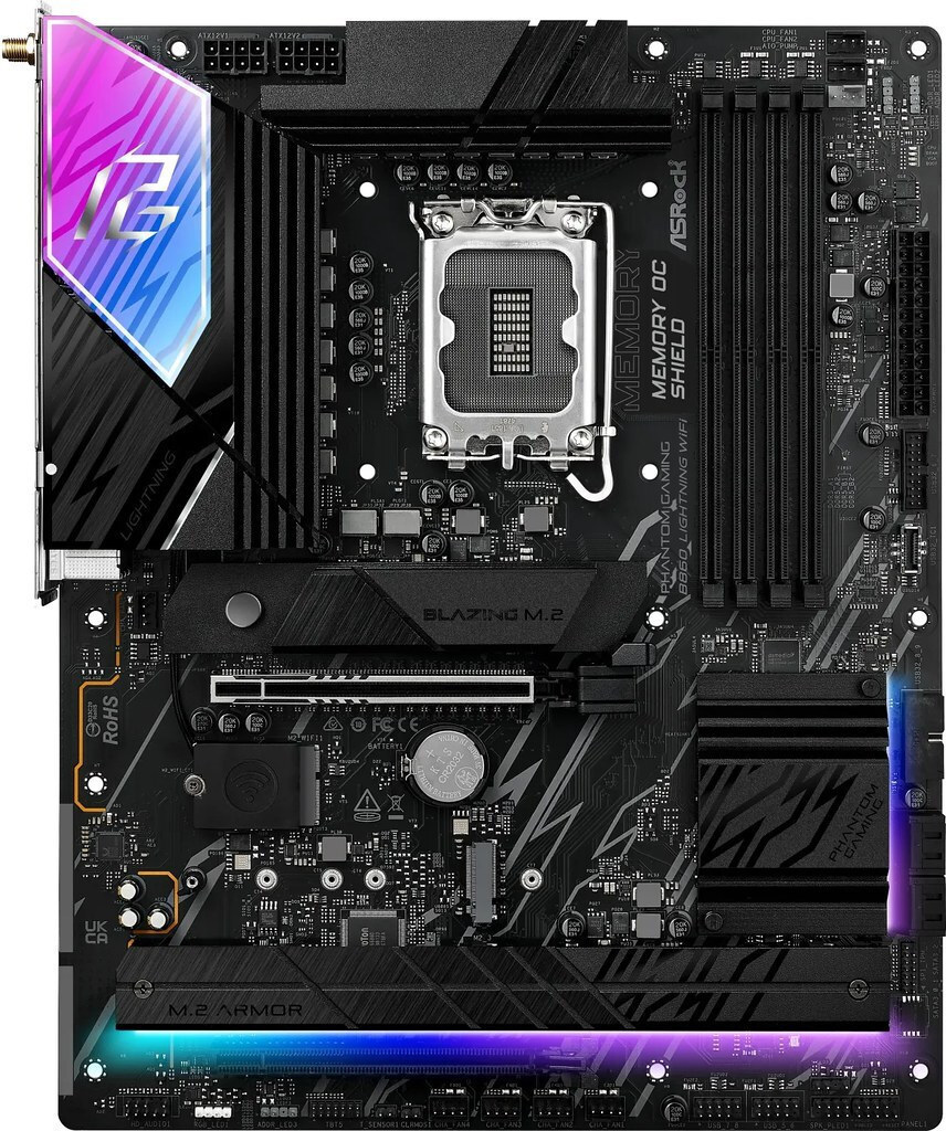 ASRock B860 Lightning WiFi Motherboard ATX με Intel 1851 Socket 90-MXBR20-A0UAYZ - Image 3