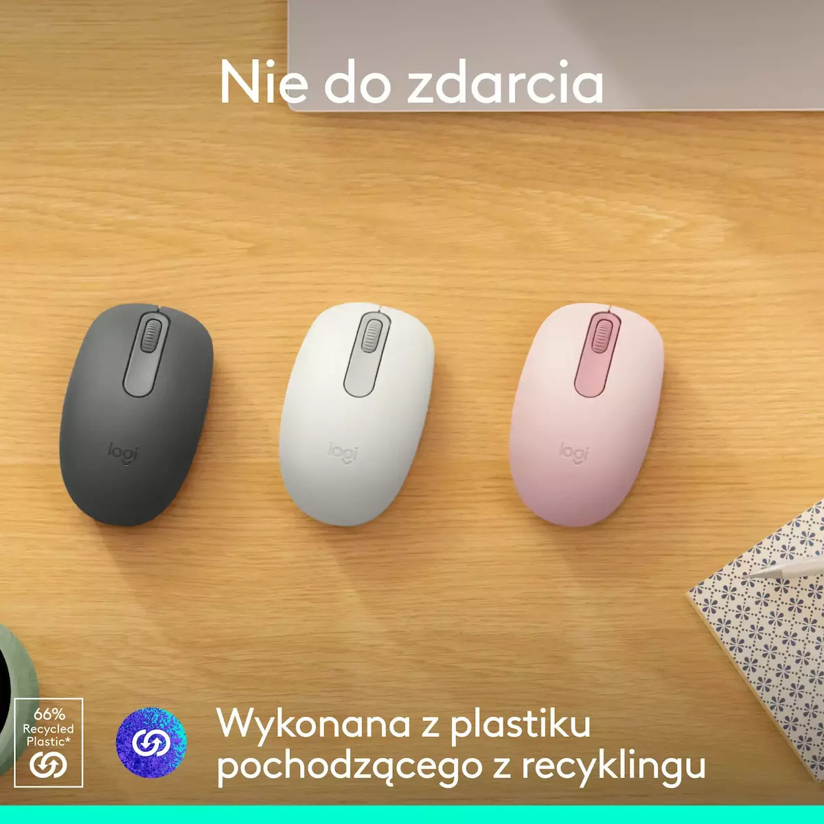 Logitech M196 Ασύρματο Bluetooth Ποντίκι Off White - Image 9
