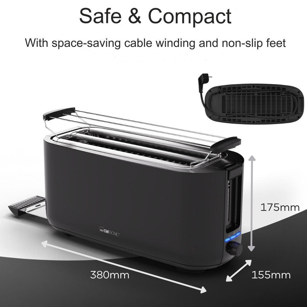 Clatronic Φρυγανιέρα 4 Θέσεων 1400W Μαύρη - Image 9