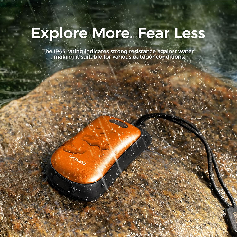 Ocoopa Hand Warmer Ut4 Urban Ut3061 Og Usb-c Ip45 Adjustable Heat Magnetic Strap 2x 3000mah Orange - Image 6