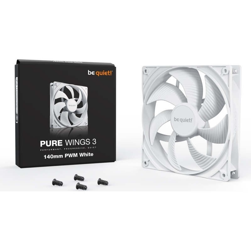 Be Quiet Pure Wings 3 Case Fan 140mm με Σύνδεση 4-Pin PWM Λευκό - Image 3