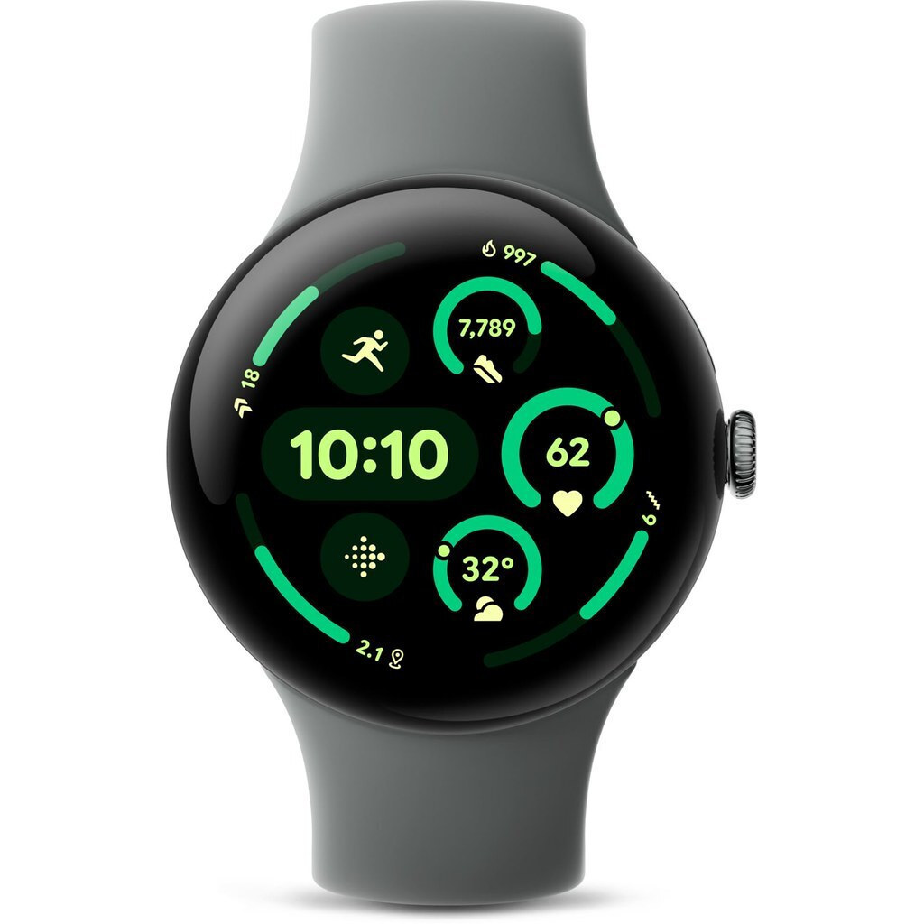 Google Pixel Watch 3 Aluminium 45mm Αδιάβροχο με Παλμογράφο (Matte Hazel Aluminum Case / Hazel Active Band) - Image 2