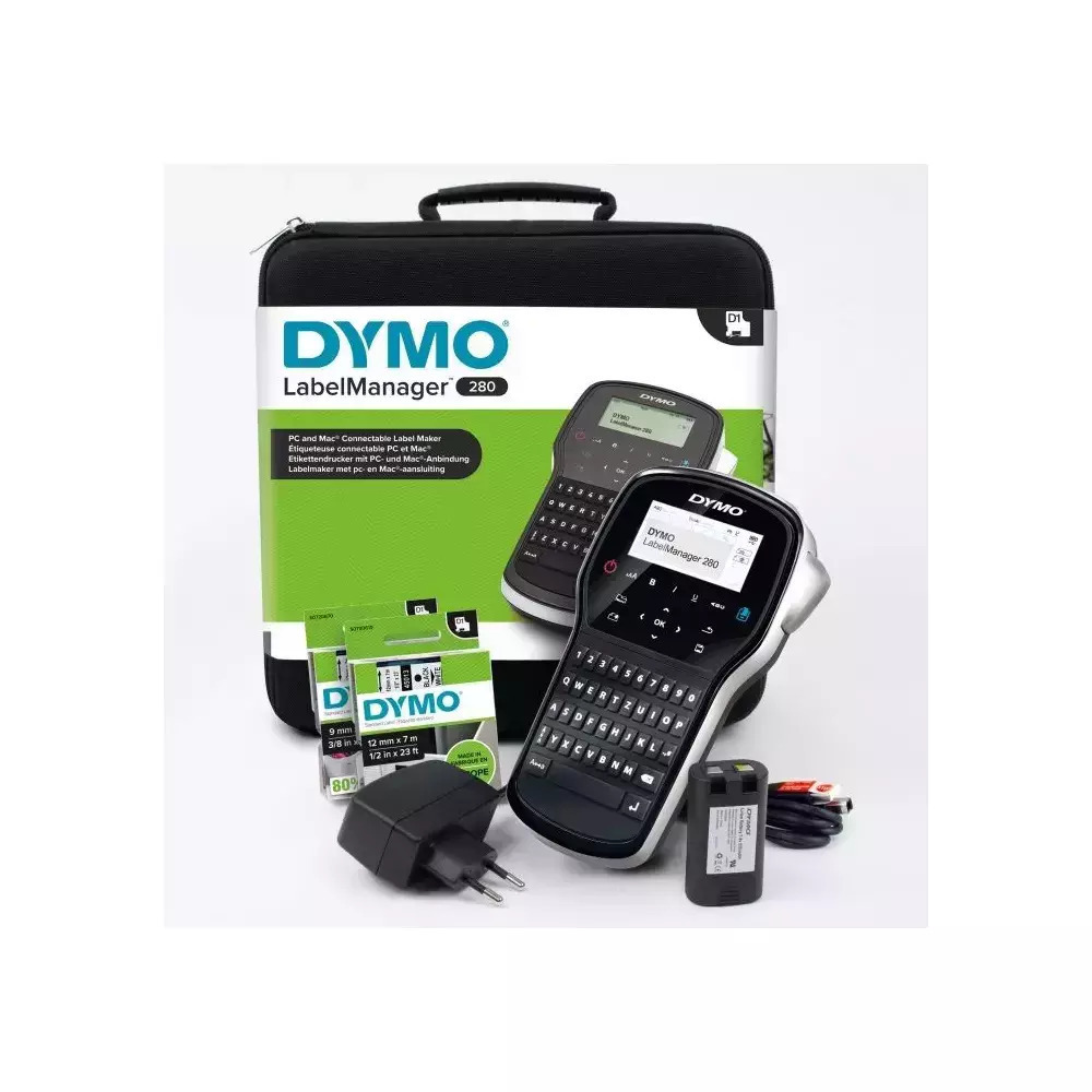 Dymo Labelmanager T 280 Qwerty Kitcase Ηλεκτρονικός Ετικετογράφος Χειρός σε Μαύρο Χρώμα 2091152 - Image 9