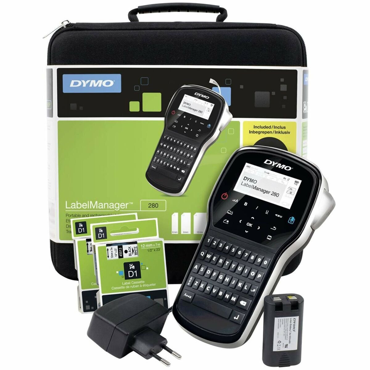Dymo Labelmanager T 280 Qwerty Kitcase Ηλεκτρονικός Ετικετογράφος Χειρός σε Μαύρο Χρώμα 2091152 - Image 11