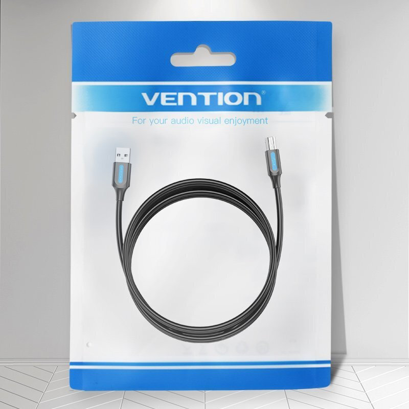Vention USB 2.0 Cable USB-A male - USB-B male Μαύρο 3m COQBI - Image 2