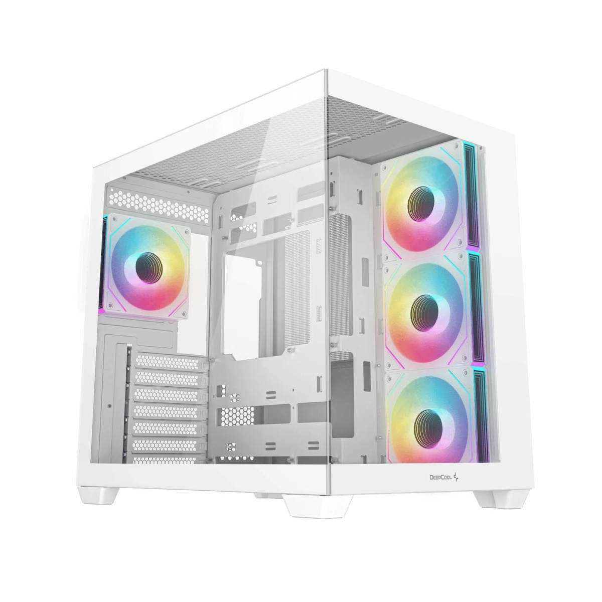 Deepcool CG530 4F Gaming Midi Tower Κουτί Υπολογιστή με Πλαϊνό Παράθυρο και ARGB Φωτισμό Λευκό - Image 2