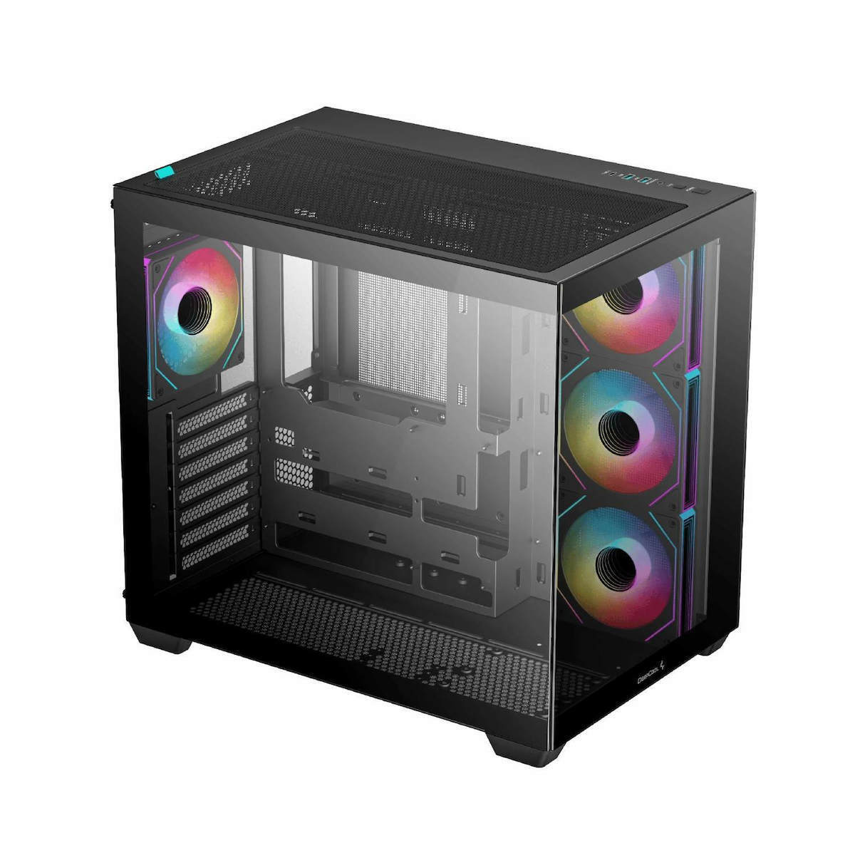 Deepcool CG530 4F Gaming Midi Tower Κουτί Υπολογιστή με Πλαϊνό Παράθυρο και ARGB Φωτισμό Μαύρο - Image 3
