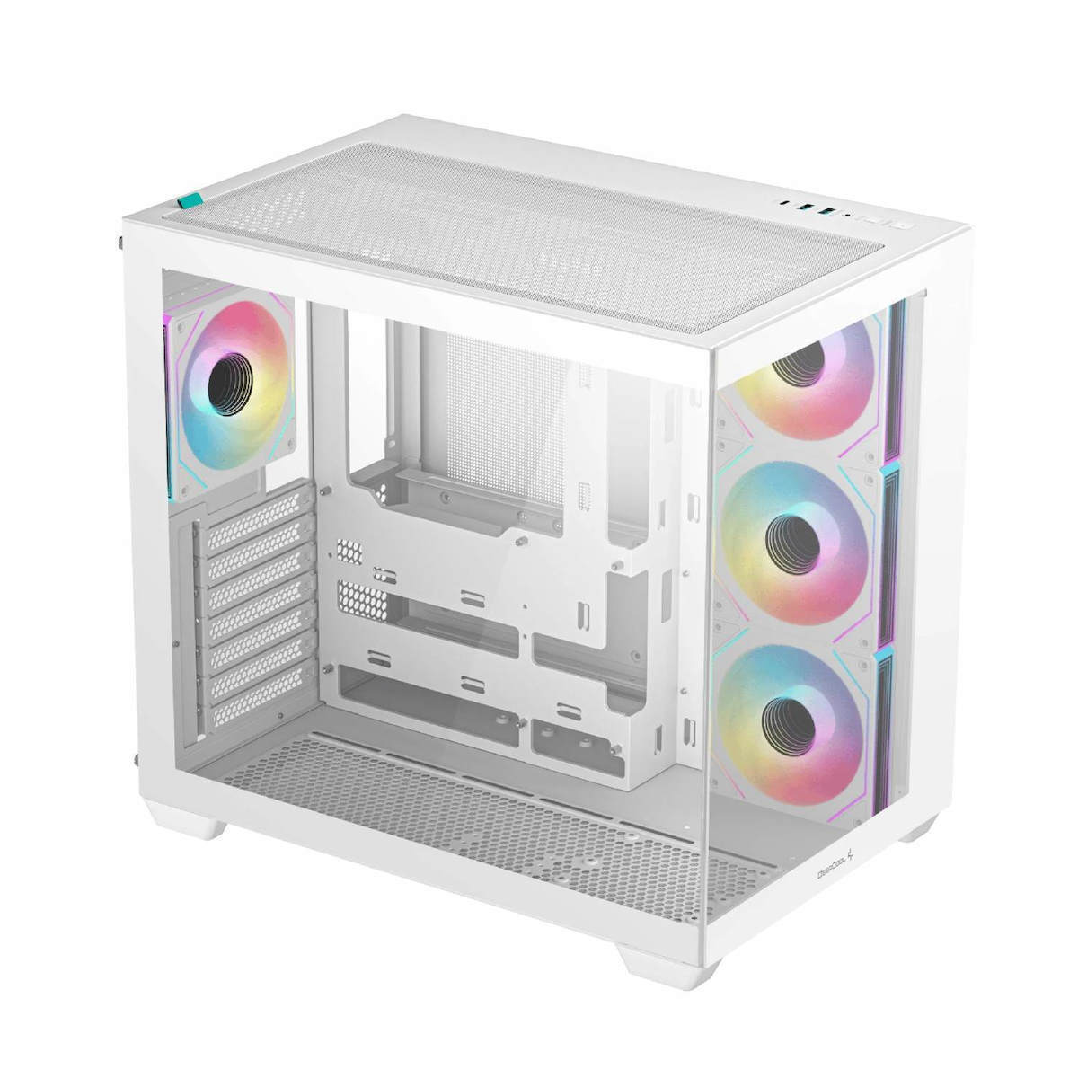 Deepcool CG530 4F Gaming Midi Tower Κουτί Υπολογιστή με Πλαϊνό Παράθυρο και ARGB Φωτισμό Λευκό - Image 3