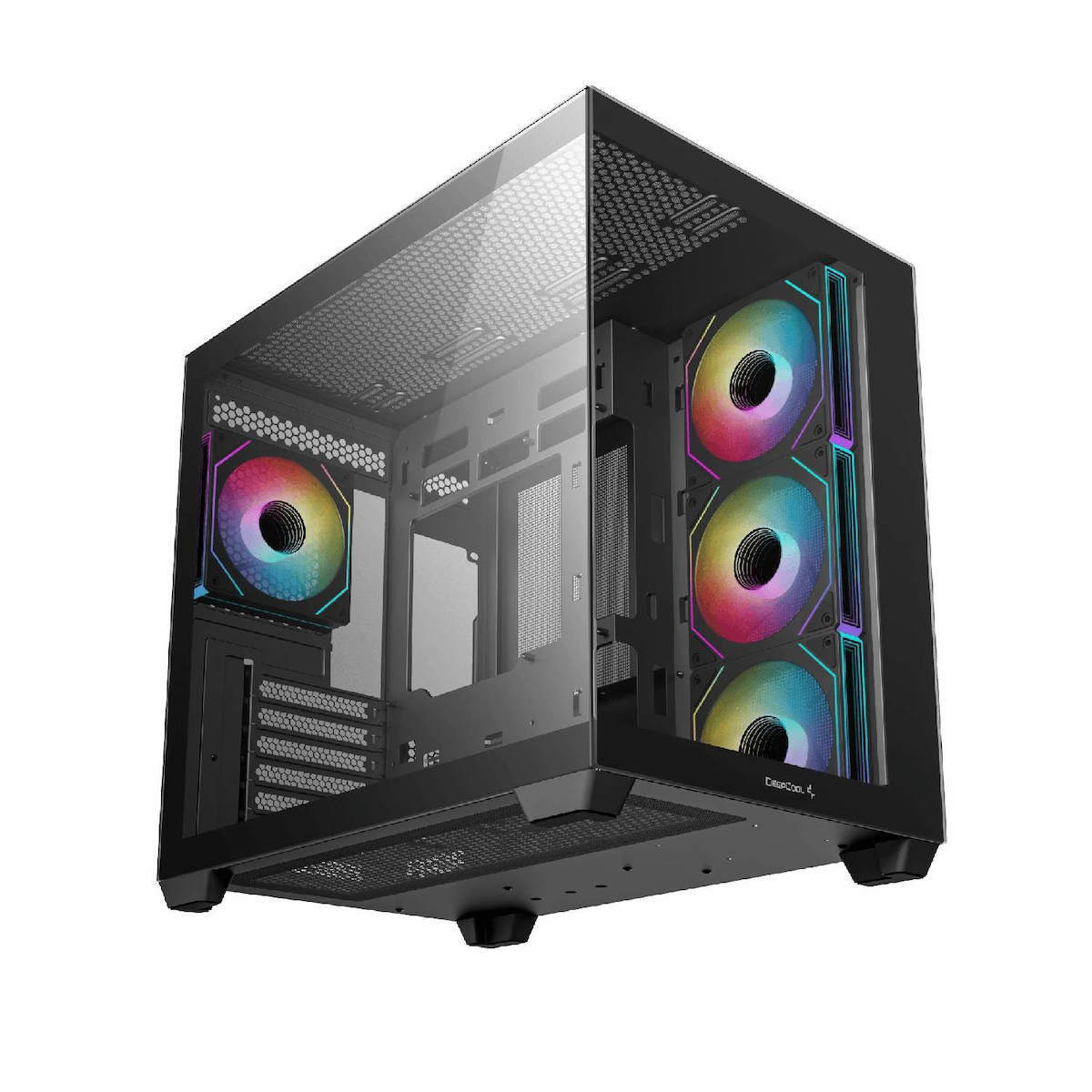 Deepcool CG530 4F Gaming Midi Tower Κουτί Υπολογιστή με Πλαϊνό Παράθυρο και ARGB Φωτισμό Μαύρο - Image 4