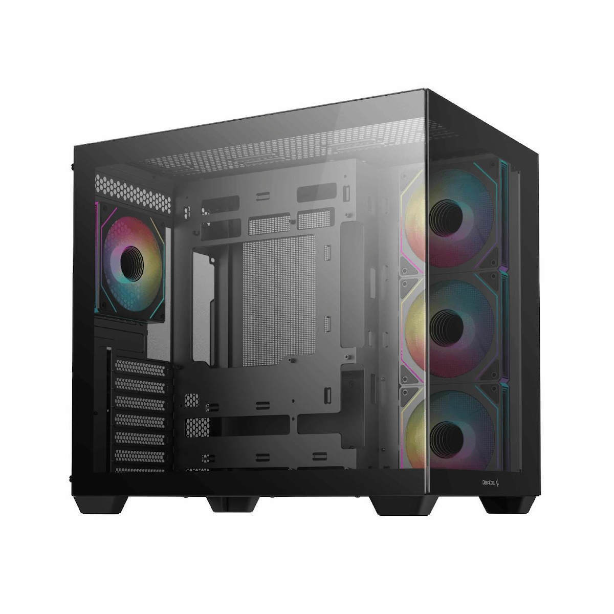 Deepcool CG530 4F Gaming Midi Tower Κουτί Υπολογιστή με Πλαϊνό Παράθυρο και ARGB Φωτισμό Μαύρο - Image 5