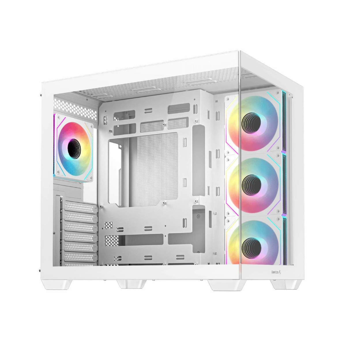 Deepcool CG530 4F Gaming Midi Tower Κουτί Υπολογιστή με Πλαϊνό Παράθυρο και ARGB Φωτισμό Λευκό - Image 5