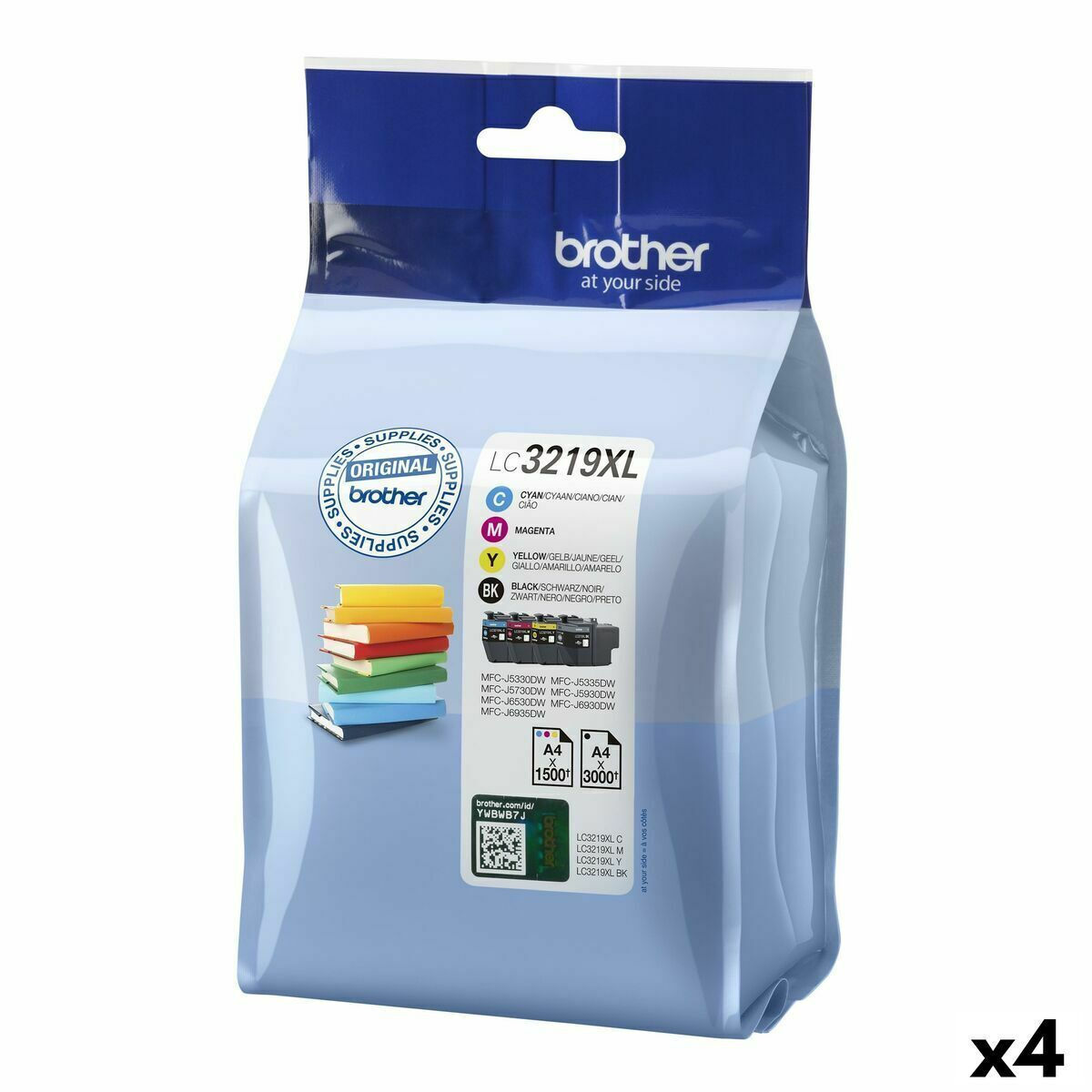 Brother LC3219XL x4 Γνήσιο Πακέτο 4 Μελανιών Εκτυπωτή InkJet Κίτρινο / Κυανό / Ματζέντα / Μαύρο