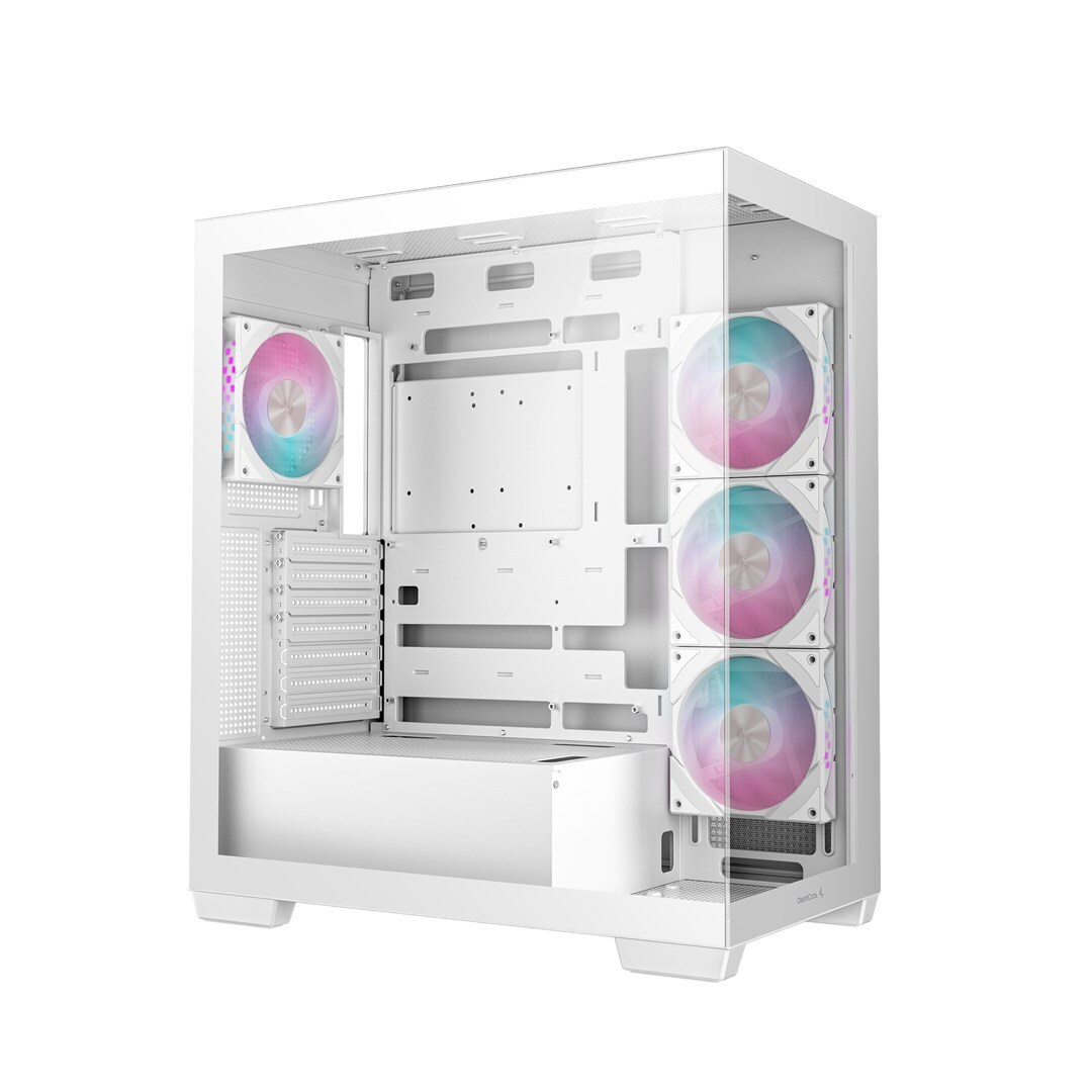 Deepcool CG580 4F Gaming Midi Tower Κουτί Υπολογιστή με Πλαϊνό Παράθυρο και ARGB Φωτισμό Λευκό - Image 4