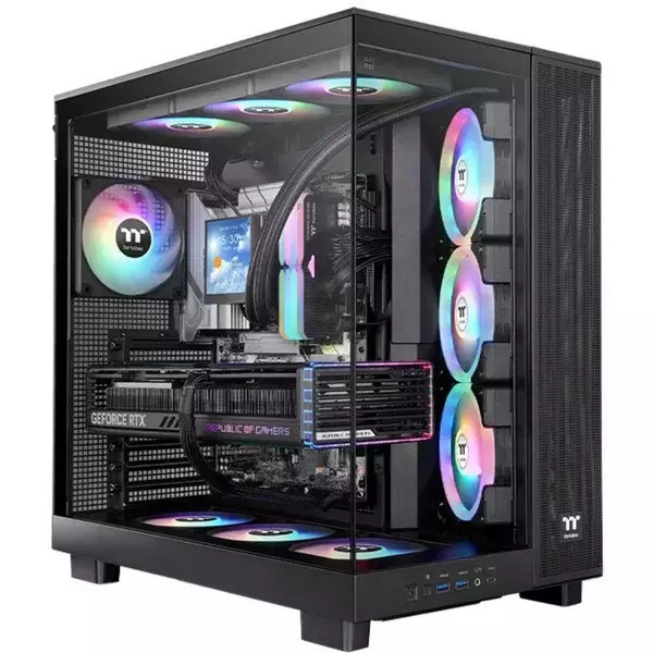 Thermaltake View 380 XL TG ARGB Gaming Midi Tower Κουτί Υπολογιστή με Πλαϊνό Παράθυρο Μαύρο - Image 3