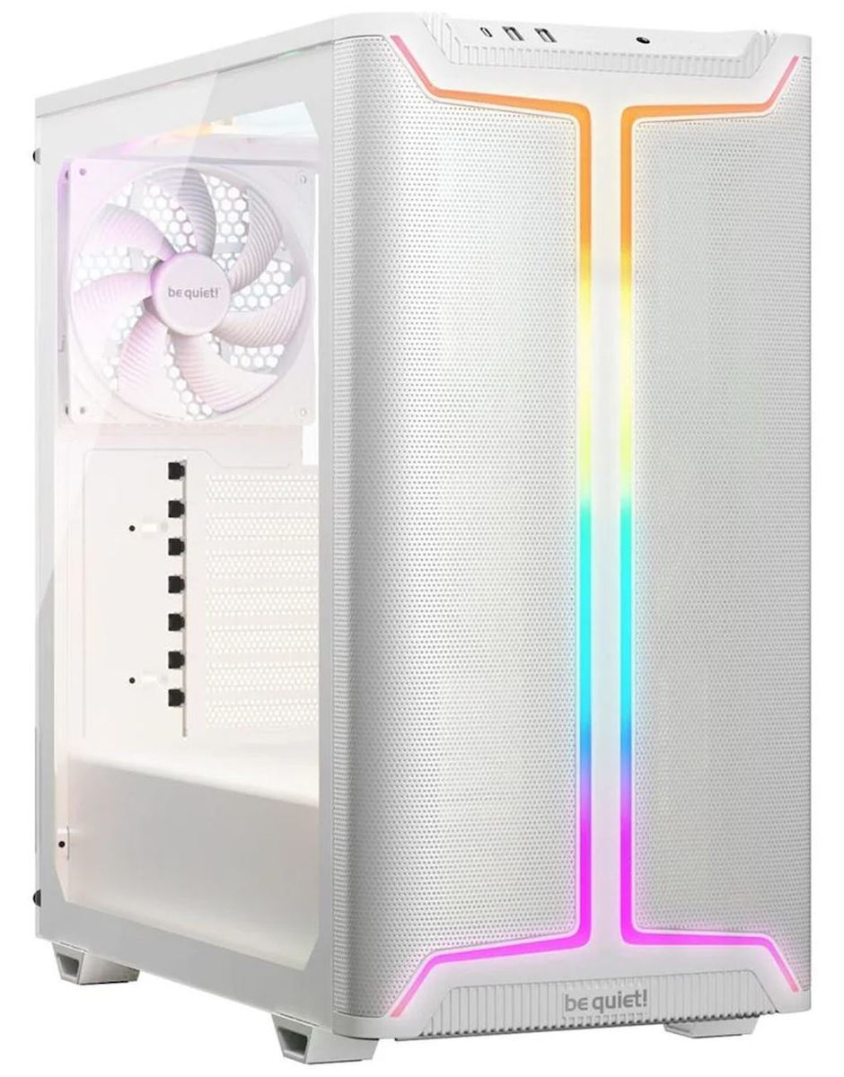 Be Quiet Pure Base 501 DX Gaming Midi Tower Κουτί Υπολογιστή με Πλαϊνό Παράθυρο και RGB Φωτισμό Λευκό